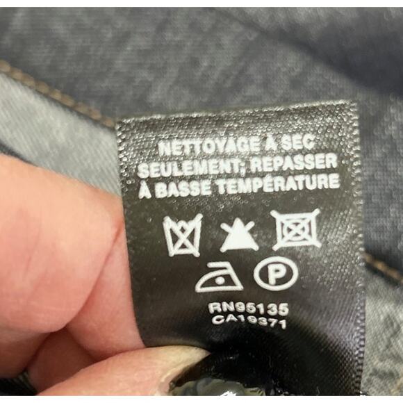 Lafayette 148 Esmeralda Dark Blue Denim Jacket Wool Lyocell Patch Pockets Small - Picture 9 of 9